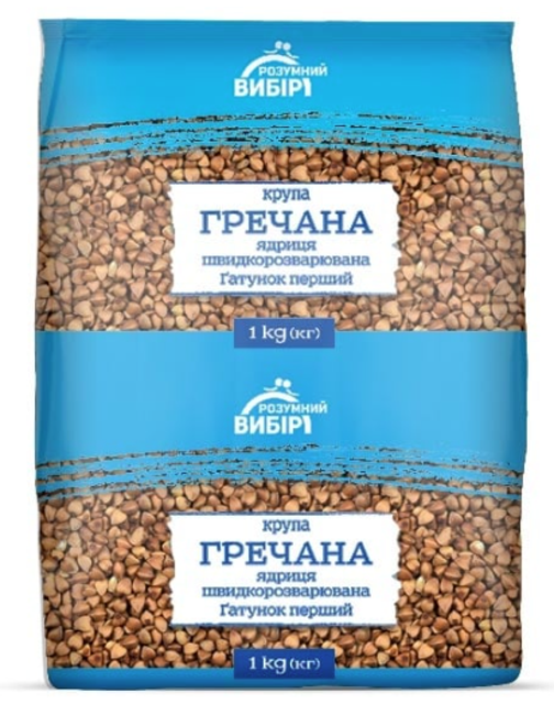 Крупа гречана ядриця Розумний вибір 1кг